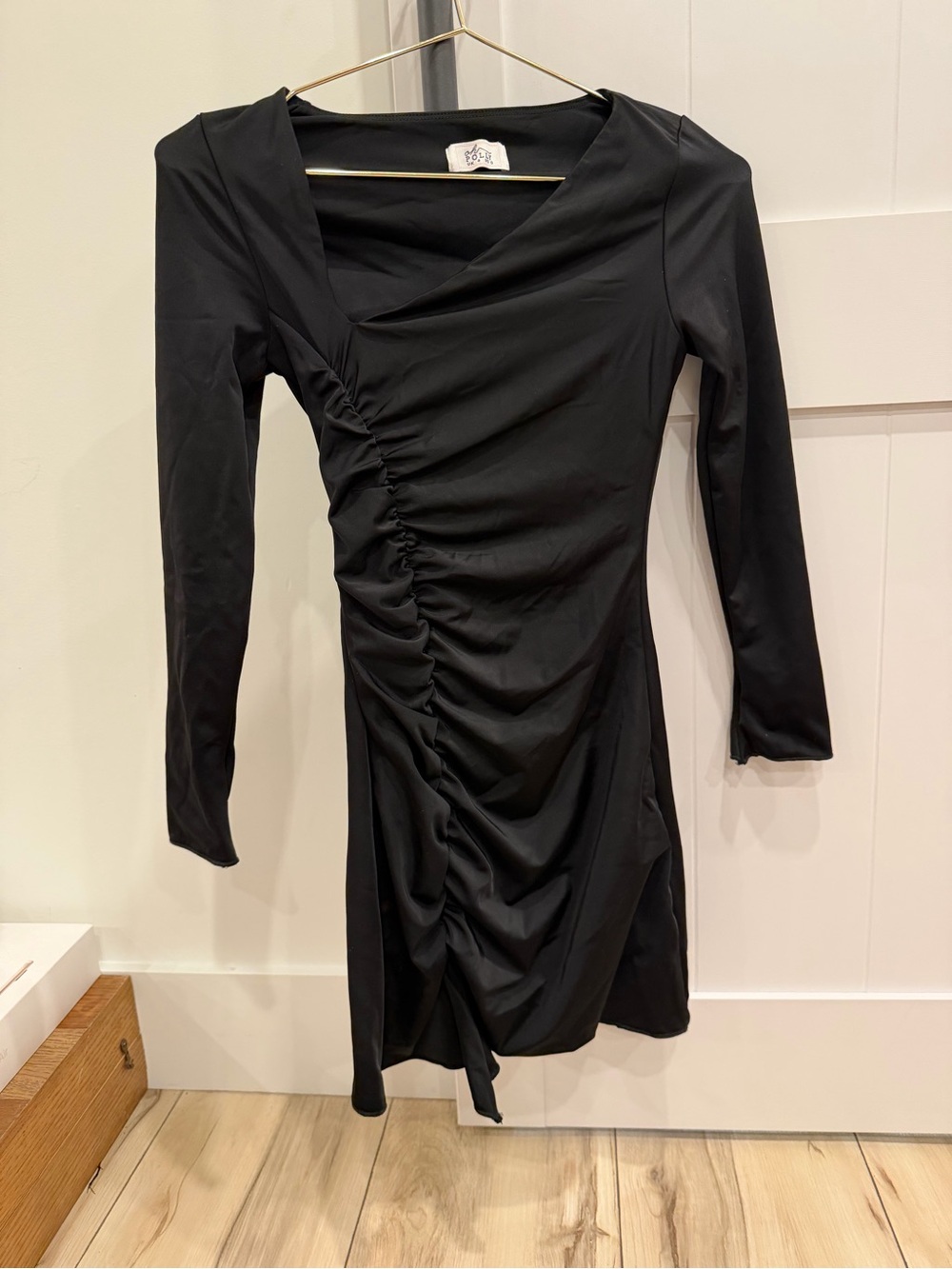 NWOT- Oh Polly Black Long-Sleeve Dress